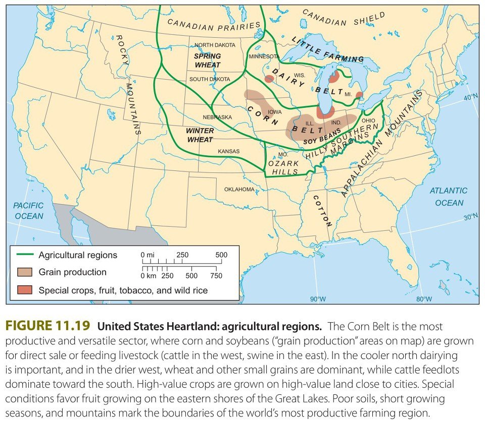 US Heartland agricultural regions
